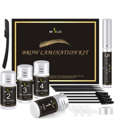 Naolve eyebrows lifting set brow lifting set waterproof durable styling eyebrow lifting set of professional eyebrows lamination set easy for beginners brown