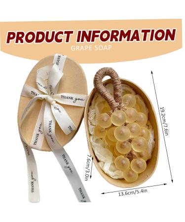 Blablablalu Grape Soap Exquisite Vivid Soap on a String Fragrant Home Decoration for Washing Hands Freshening Air or Decorating Yellow - Buy Online on GoSupps.com