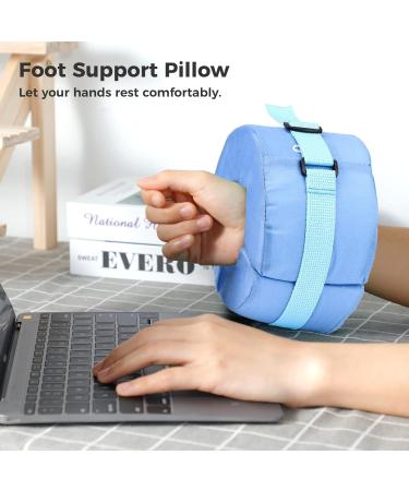 Toyoget Heel Protectors for Bed Sores - 2 Pcs Foot Elevation Pillows for Pressure Sores Relief - Ankle Cushion Support for Legs & Feet - Recovery Care Blue - Buy Online on GoSupps.com