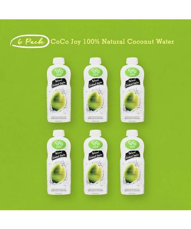 CoCo Joy Natural Coconut Water 34 Fl Oz (6 pack) - Low-Calorie High-Calcium Electrolyte Drink with Potassium - Nutrient-Rich 100% Coconut Water - Buy Online on GoSupps.com