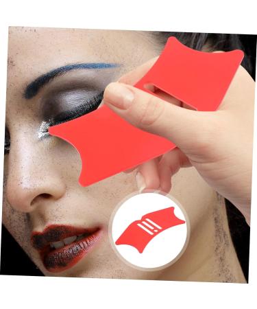 Housoutil Eyeliner Aids Lash Shield Eyeliner Guard Eyeliner Applicator Tool Silicone Eyeliner Pads Lash Tool Eyelash Applicator Mascara Applicator Guard Miss Make up Auxiliary Silica Gel Red 10.3x3.8cm Red - Buy Online on GoSupps.com