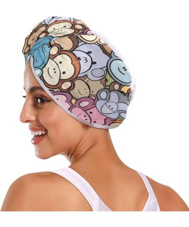 Small Monkey Hair Towel 2 Pack | Super Absorbent Quick Dry Hair Turbans for Women & Girls - Buy Online on GoSupps.com
