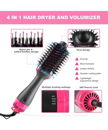 Hot Air Brush 4 in 1 Hair Dryer Volumizer - Salon Styling at Home | Ceramic Coating | 1200W C-black - Buy Online on GoSupps.com