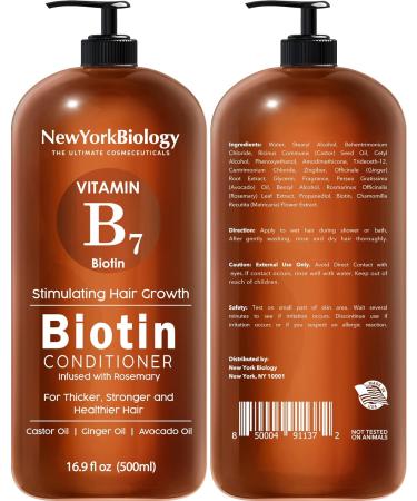 New York Biology Biotin Shampoo & Conditioner Set for Hair Growth & Thinning Hair - Hair Loss Treatment for Men & Women - Anti Dandruff Formula - 16.9 fl Oz (Pack of 2) - Buy Online on GoSupps.com