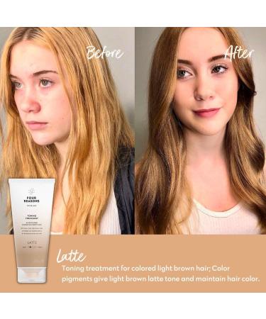 Four Reasons Hair Tinting Conditioner - Latte | Semi-Permanent Brown Color | Natural & Gentle Tinting for Vibrant Hair - Buy Online on GoSupps.com