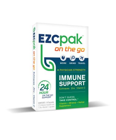 EZC Pak On The Go Immune System Booster with Echinacea Vitamin C and Zinc for Immune Support 1