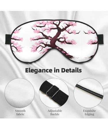 Silky Cherry Blossom Sleep Masks - Soft Satin Eye Cover for Travel & Naps | Unisex Blindfolds for Ultimate Comfort - Buy Online on GoSupps.com