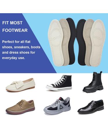 Buy Bellcon Leather Insoles for Men | Thin Sole Replacement Shoe Pads | Comfortable & Nonslip Inserts | Odor Eaters | 3 Pairs US 8-8.5 / EU 41 - Buy Online on GoSupps.com