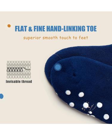 Non Slip Winter Socks for Baby Boys & Girls | 6 Pairs 12-24 Months | Warm & Thick Towelling Socks with Grips | Tartan Mix 5239 - Buy Online on GoSupps.com