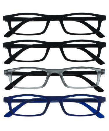 The Reading Glasses Company The reading glasses Companies Readers Value 4-Pack Men Women Women Feders Tharnish Black Black Matt Gray Black Matt Marine Blow +2.50 Dioptries Bundle with reading glasses +2.50 4-pack