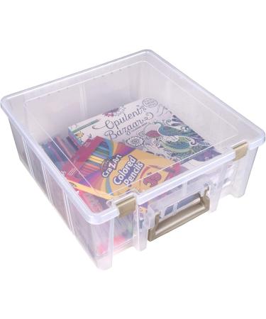 ArtBin 6990SO Double Deep Super Satchel with Removable Dividers, Clear/Gold - Large Portable Art & Craft Storage - Buy Online on GoSupps.com