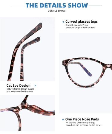 JAWSOCK 4 Pack Blue Light Blocking Cat Eye Reading Glasses for Women - Designer Computer Readers Anti Glare/UV Ray Eyeglasses 2.0 4 Pack Mix Color - Buy Online on GoSupps.com