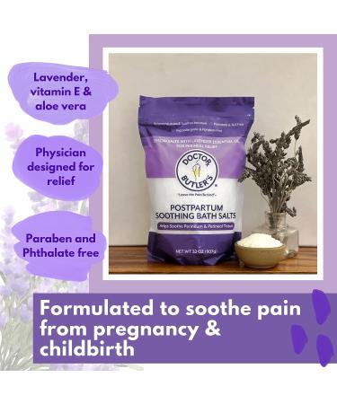 Doctor Butler's Postpartum Soothing Epsom Bath Salts for Women - Postpartum Recovery, Hemorrhoids Relief, Perineal Tissue Soothing (32 oz) - Buy Online on GoSupps.com