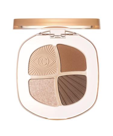 CARSLAN 4 Color Nude Eyeshadow Palette Makeup  12H Longlasting Highly Pigmented Eye Shadow Palette with Blendable Matte  Glitter and Shimmer Finishes  01 Golden Brown