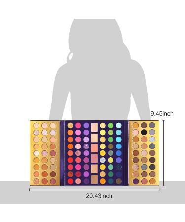 UCANBE 5pcs Eyeshadow Makeup Set - 114 Shades Eye Shadow Palette with Brushes, Primer, Blending Sponges - All In One Gift Kit - Buy Online on GoSupps.com