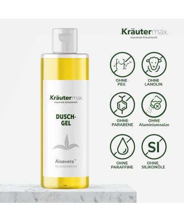  Kr utermax. Aloe Vera Shower Gel Cleansing Gel with Aloevera Gel for Body and Hair 1 x 250 ml - Buy Online on GoSupps.com