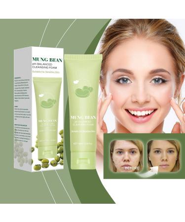 Mousse nettoyante aux haricots mungo avec pH quilibr nettoyant pour le visage nettoyant efficace pour le visage rafra chit et nourrit les peaux lisses pour les peaux sensibles (1 pi ce) - Buy Online on GoSupps.com