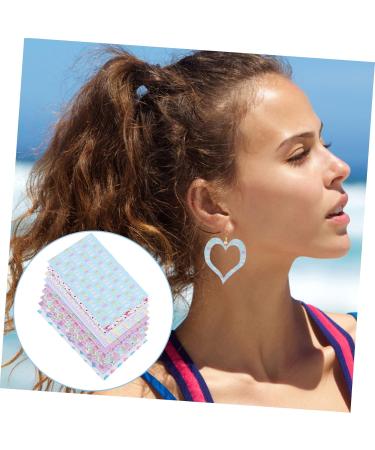 Lurrose 9 sheets Faux Pu Fabric Handmade Egg Making Themed Diy Jewelry Leather Artificial Printing - Buy Online on GoSupps.com
