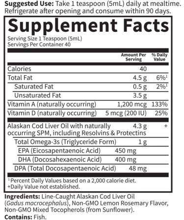 Garden of Life Dr. Formulated Alaskan Cod Liver Oil - Lemon Flavor 6.76 fl oz (200 ml) | Omega-3 & Vitamin D - Buy Online on GoSupps.com