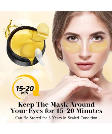 60 Pack 24K Gold Under-Eye Patches | Dark Circles & Puffiness Relief | Collagen & Hyaluronic Acid Eye Masks for All | Best Skin Care Solution - Buy Online on GoSupps.com