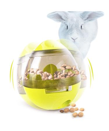 Meric Rabbit IQ Treat Ball, Interactive Slow Feeder Toy, Food Dispenser for Physical and Mental Exercise Green