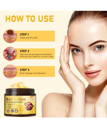 Bee Venom Skin Restoration Cream 2025 Upgrade Professional Bee Venom Repair Cream Wrinkle Care Formula educing The Appearance of Blemishes Natural Ingredients for All Skin Types (2Pcs) - Buy Online on GoSupps.com