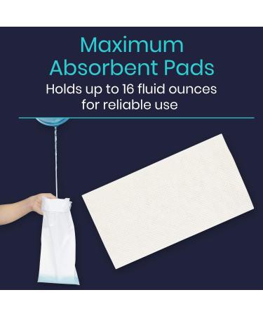 Vive Disposable Urinal Bags (20 Count) - Incontinence Pee Bladder for Men - Portable Urine Collection Drainage Sleeve Pad - Medical Grade Liner for Travel Bed Camping - Plastic Relief John - Buy Online on GoSupps.com
