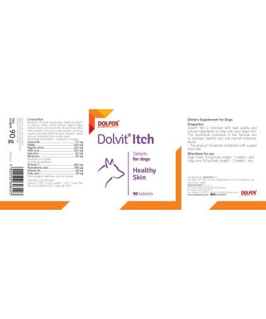 PETS Dolfos Dolvit Itch Healthy Skin for Dogs 90 tablets - Buy Online on GoSupps.com