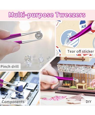Rose Blue Lash & Precision Tweezers Set for Women and Men - Ideal for Eyebrow, Facial Hair, Beards, and Ingrown Hair Removal - Buy Online on GoSupps.com