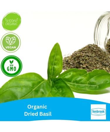 Organic Dried Basil 250g - Certified by Fenbrook Organic | Premium Quality - Buy Online on GoSupps.com