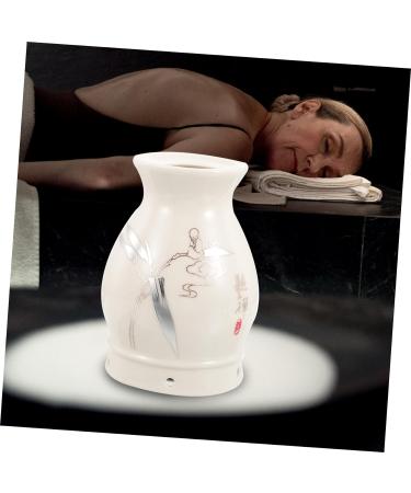 OHPHCALL Body Caring Tool Body Massage Tools Ceramic Scraping Cup Massaging Pot Scraping Pot Cup Moxa Stick Burner Holder Moxibustion Cupping Pot Household Portable Massager Metal - Buy Online on GoSupps.com