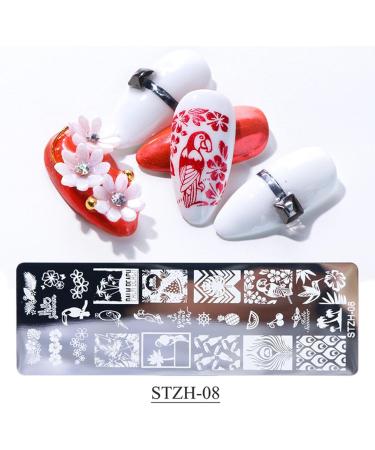 4 PCS Rose Nail Art Stamping Plates - Reusable DIY Manicure Templates for Women and Girls - Buy Online on GoSupps.com
