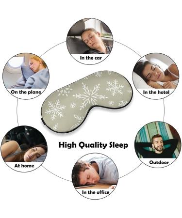 Brown Snowflakes Sleeping Mask - Adjustable Soft Eye Cover for Winter | Perfect Christmas Gift for All - Buy Online on GoSupps.com