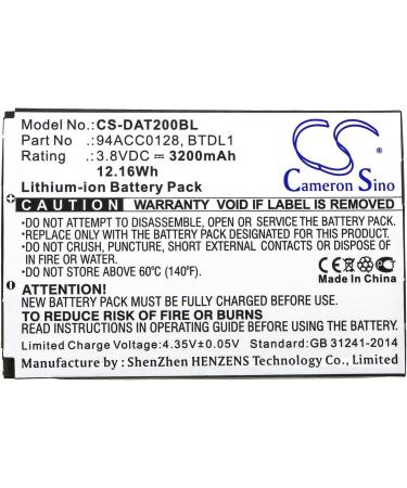 Replacement Battery for Datalogic Axist - 3200mAh/3.8V Compatible with 3H21-00000491 94ACC0128 94ACC0129 - International Shipping Available - Buy Online on GoSupps.com