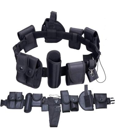 Keesin 10-in-1 Tactical Utility Belt - Multifunctional Outdoor Belt Bag for Police Security & Hunting - 9 Component Bags (Black) - Buy Online on GoSupps.com