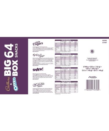 Cadbury & OREO Biscuit 64 Selection Bulk Box - 1.8kg Treats Hamper for Sharing Parties & Lunch Boxes - Ideal Snack Gift - Buy Online on GoSupps.com