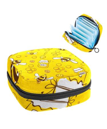Women's bonds storage bag Stillpad Holder Flying Bee Honey Sweet Yellow Color Portable Period Kit Bag Feminine Product Bay For Women Girls Color2