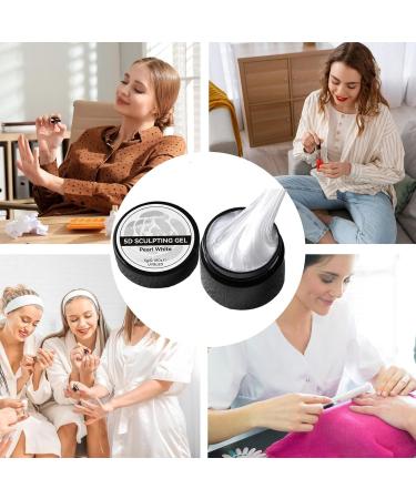  Niesel Nail Sculpting Gel | White Nail Sculpting Gel Non-Stick Manicure Decoration Products for Flower Sculpting and Nail Extensions | Nail Sculpting Flower Glue - Buy Online on GoSupps.com