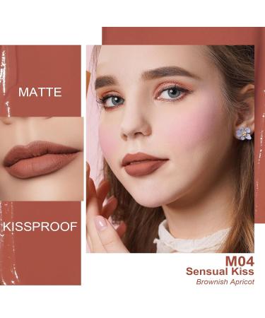 Oulac Liquid Matte Lipstick M04 - Brown Apricot | Long-Lasting Intensive Color Vegan & Gluten-Free | Perfect Kiss With Precise Applicator - Buy Online on GoSupps.com