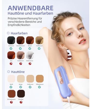 Glattol IPL Hair Removal Device - 999 900 Light Impulses 3-in-1 Laser HR/SC/RA Pain-Free with 9 Adjustable Levels for Men & Women - Ideal for Arms Legs Bikini - Buy Online on GoSupps.com