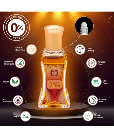Naseem Jameelah Perfume Oil Rollerball Alcohol Free with composition of Rose Jasmine Fruity Musk Long Lasting Arabian Fragrance Oil for Women 0.81 Fl Oz - Buy Online on GoSupps.com