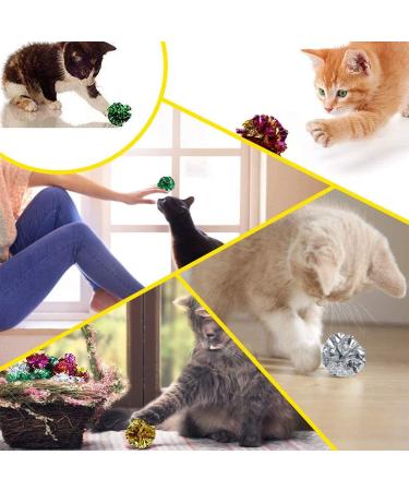 16 Pack Mylar Crinkle Balls for Cats - Interactive Cat Toys for Endless Fun - Buy Online on GoSupps.com