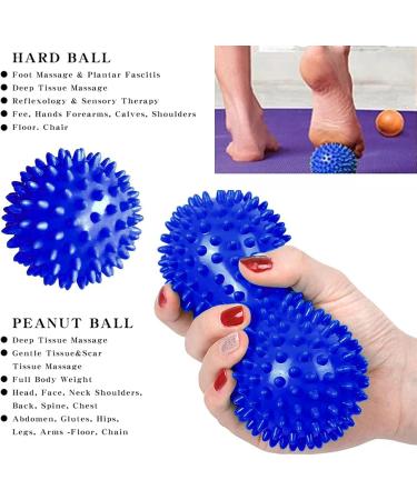 Buy Hedgehog Massage Balls Set for Deep Tissue Relief | Fascia & Spiky Massage Balls for Foot Leg & Hand - Buy Online on GoSupps.com