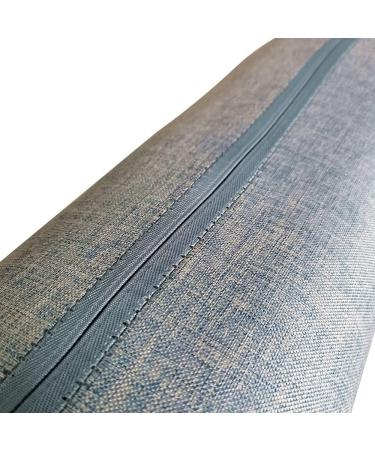 NGT Rectangular Yoga Bolster Pillow for Meditation and Support - Washable Suede Pillowcase - Blue - Buy Online on GoSupps.com