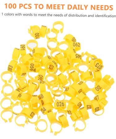 Kisangel 200 Pcs Pigeon Anklet Where Tag Pigeon Deterrent Spray Foot Ring for Pigeon Number Baby Pigeon Ring 1.3X1.3CMx2pcs Yellowx2pcs - Buy Online on GoSupps.com