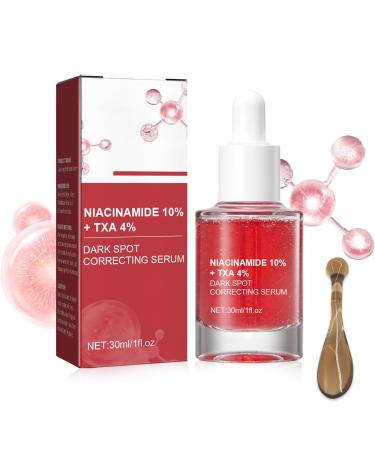 ThrivingAura Dark Spot Correcting Serum Niacinamide Serum Tranexamic Acid Serum Dark Correcting Serum 10% Niacinamide+4% Tranexamic Acid Removes Acne Scars and Evens Skin Tone Fragrance-Free