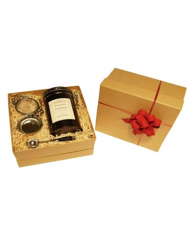 Rooibos Tea Good Hope Gift Set Loose Leaf Wrapped 100g in Caddy with Tea Strainer and Measuring Spoon by TeaCakes of Yorkshire
