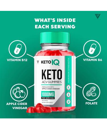 Buy Keto IQ ACV Gummies | 2 Pack - Advanced Weight Loss Supplement with Apple Cider Vinegar | 1000MG Keto+ACV Formula | 120 Gummies - Buy Online on GoSupps.com