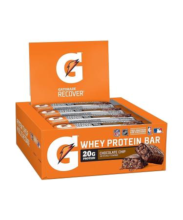 Gatorade Whey Protein Recover Bar Chocolate Chip 2.8 Ounce Bars (12 Count)