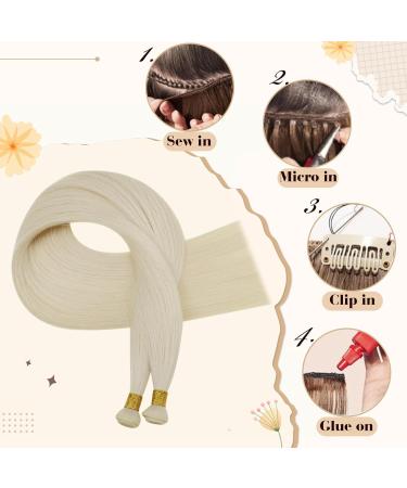 Hetto Blond Genius Treat Extensions - Real Remy Virgin Hair 50cm Platinum Blond #1000 25g - Buy Online on GoSupps.com